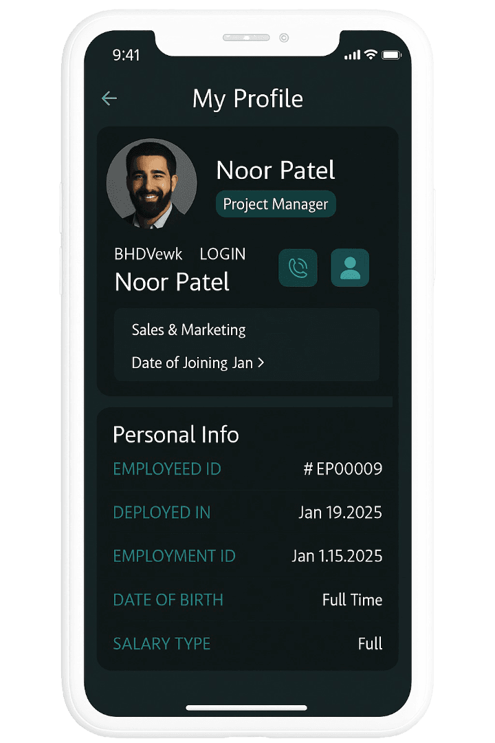 QuixoHR Mobile App Slide 1